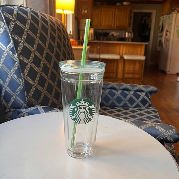 Starbucks Venti Double Walled Glass Tumbler 20oz Travel Mug Cup - Picture 2 of 13